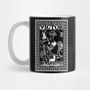 Women Ride Victor Bicycles, Art Nouveau 1895, Will Bradley Mug